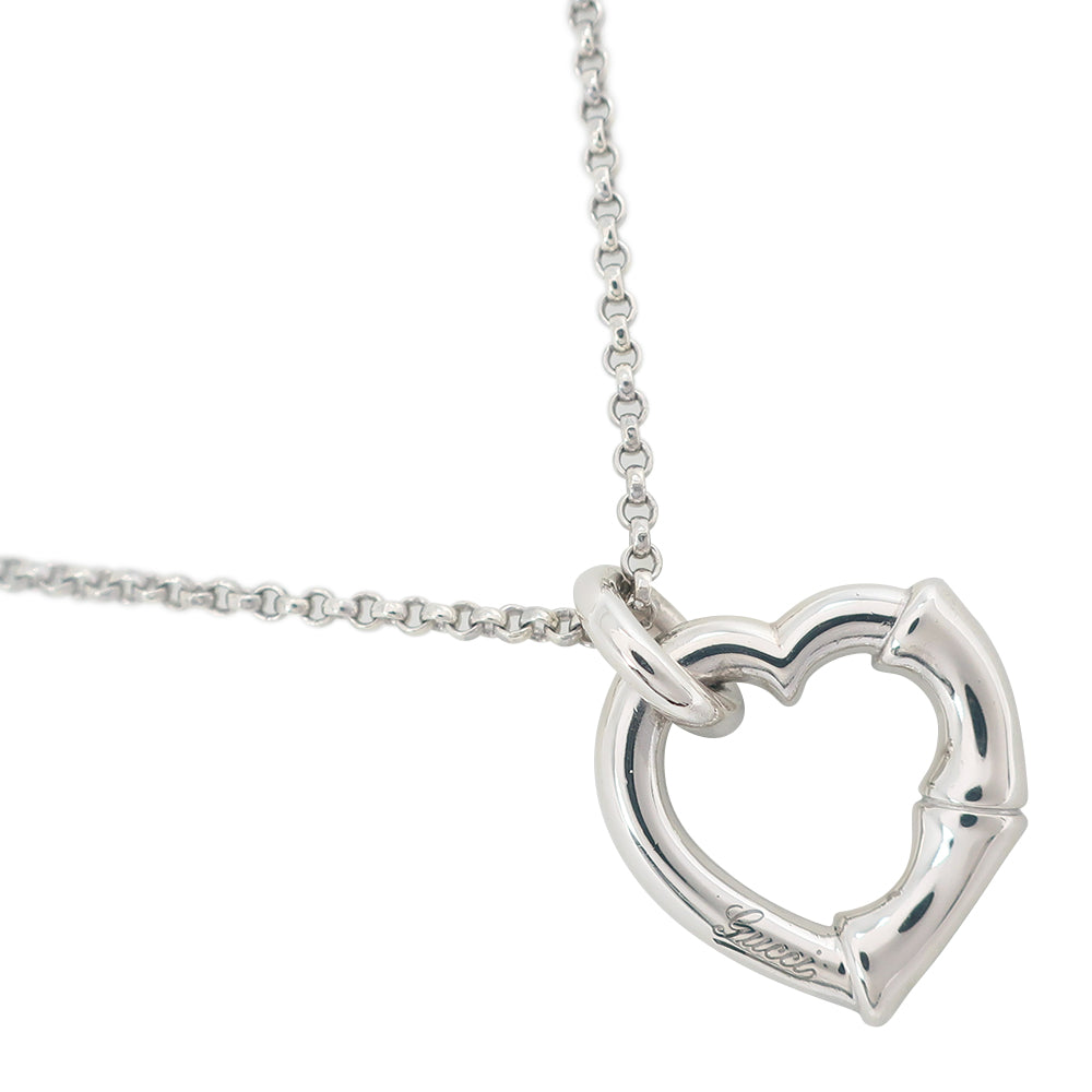 GUCCI Necklace Silver925 Silver Bamboo Heart Women
