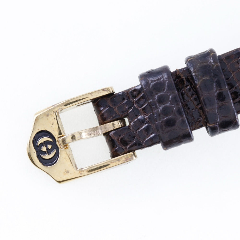GUCCI Watches Quartz Plated Gold , Leather gold Sherry line Ivory dial Women  d