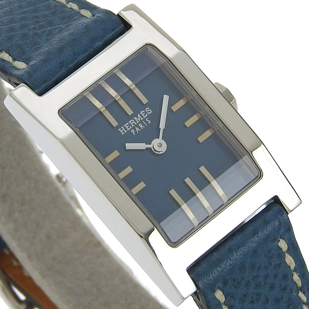HERMES Watches Quartz TA1.210 Stainless Steel , Leather blue tandem Blue dial Women  d