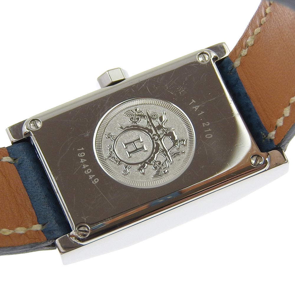 HERMES Watches Quartz TA1.210 Stainless Steel , Leather blue tandem Blue dial Women  d