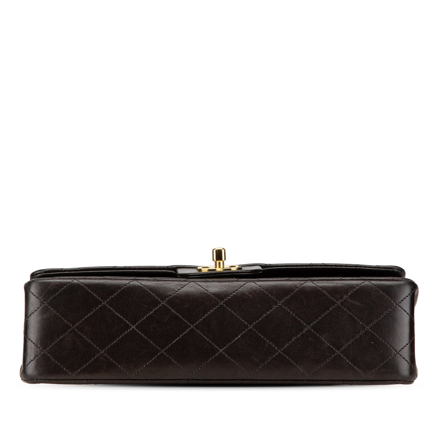Black Chanel Medium Classic Lambskin Double Flap Shoulder Bag