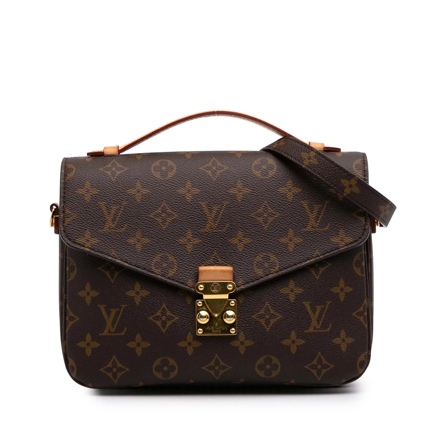 Brown Louis Vuitton Monogram Pochette Metis Satchel