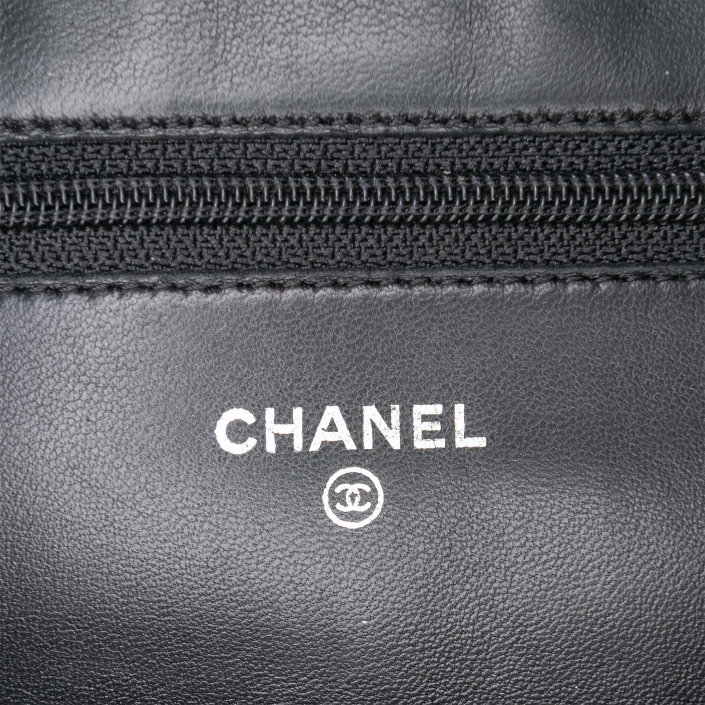 Black Chanel Camellia Embossed Lambskin Wallet On Chain Crossbody Bag