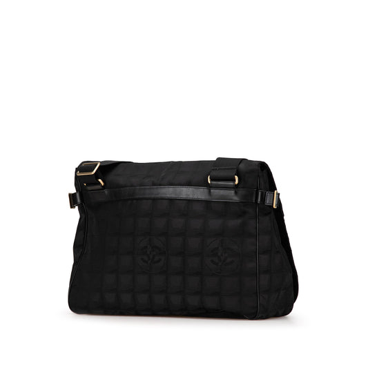 Black Chanel New Travel Line Nylon Crossbody