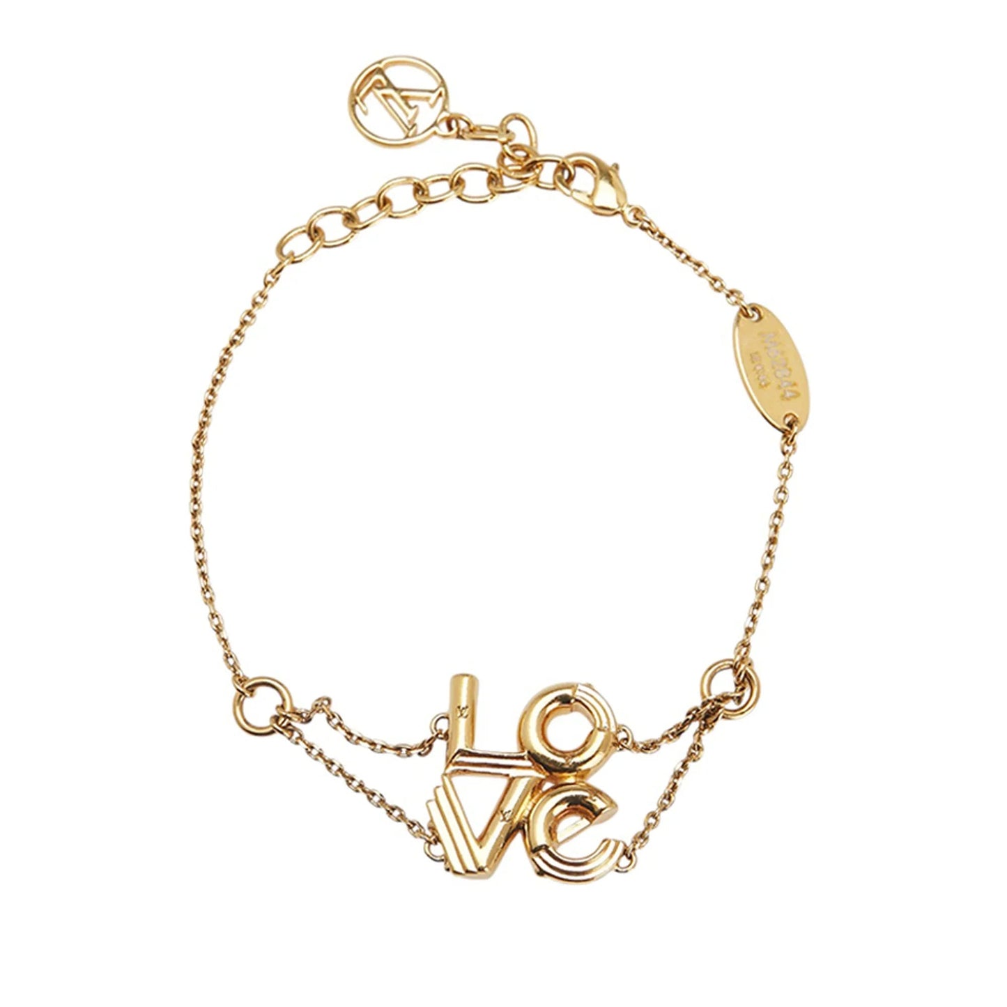 Gold Louis Vuitton Gold Plated Brass LV & Me Love Bracelet