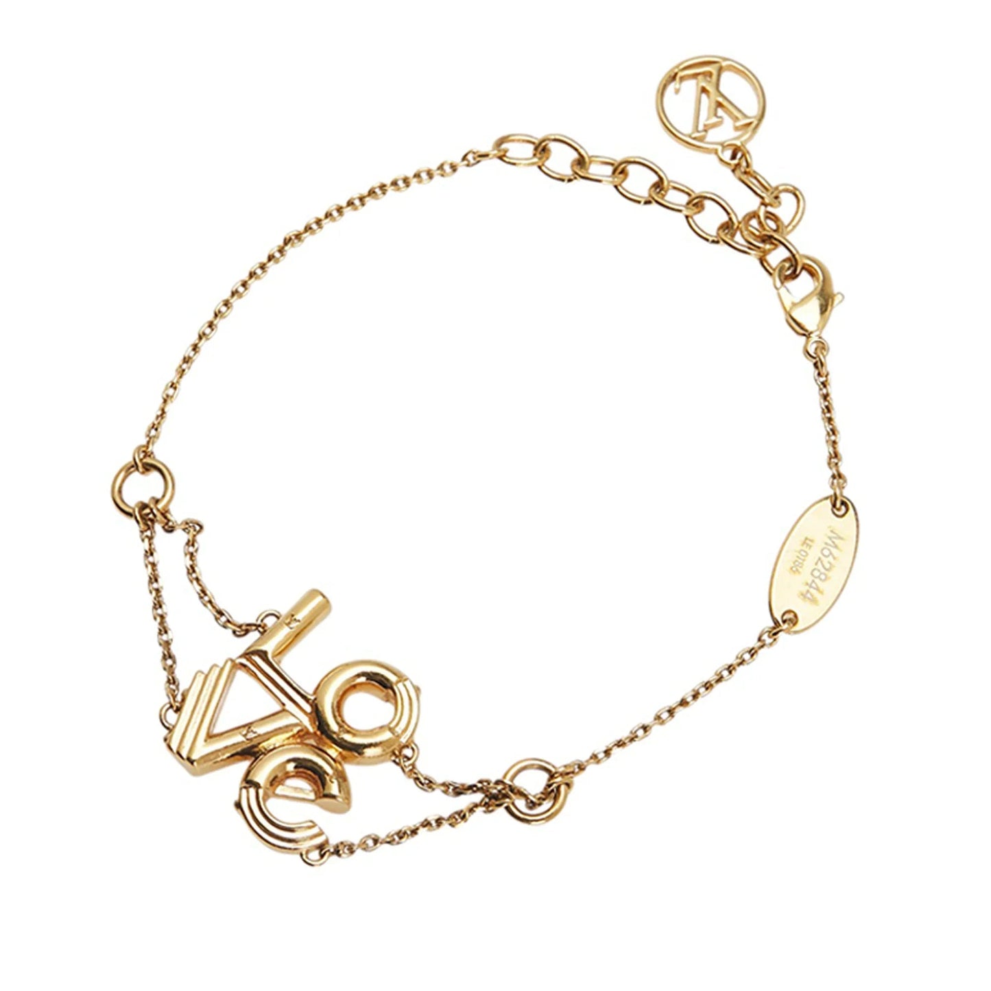 Gold Louis Vuitton Gold Plated Brass LV & Me Love Bracelet