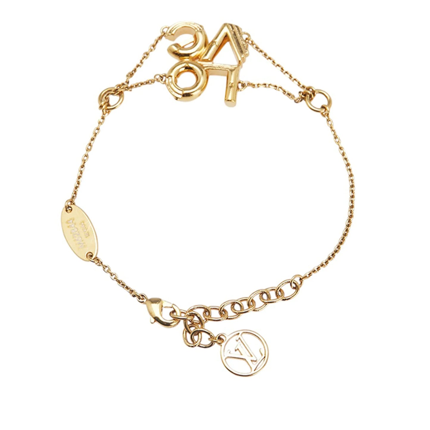 Gold Louis Vuitton Gold Plated Brass LV & Me Love Bracelet