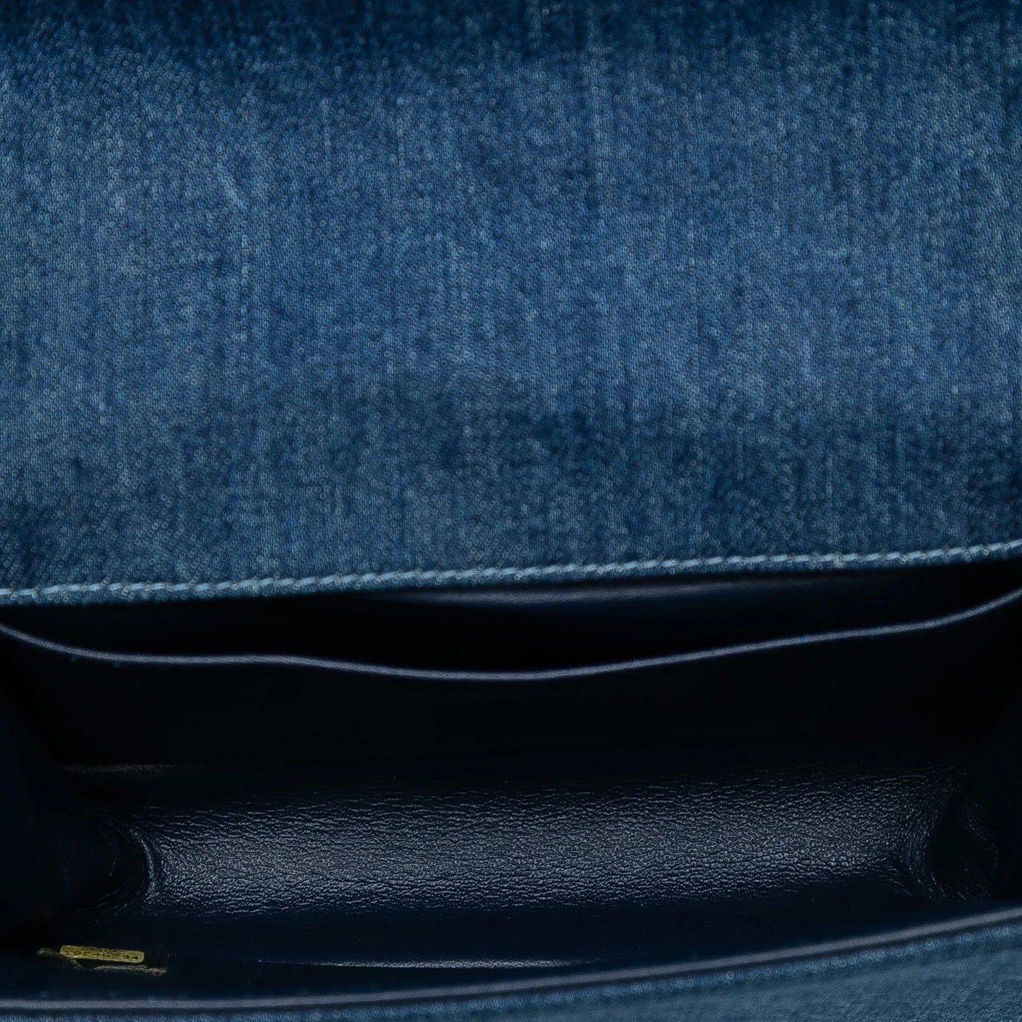 Blue Chanel Small Quilted Denim and Tweed Boy Flap Crossbody Bag