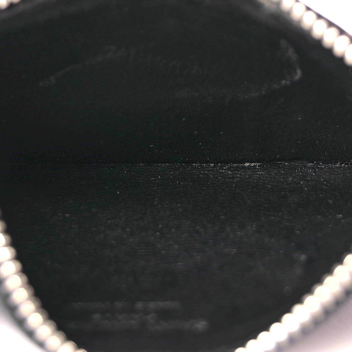 Saint Laurent Grained Calfskin 5 Fragments Zip Pouch Card Holder Black
