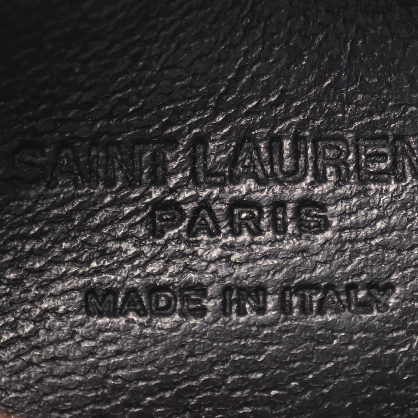 Saint Laurent Grained Calfskin 5 Fragments Zip Pouch Card Holder Black