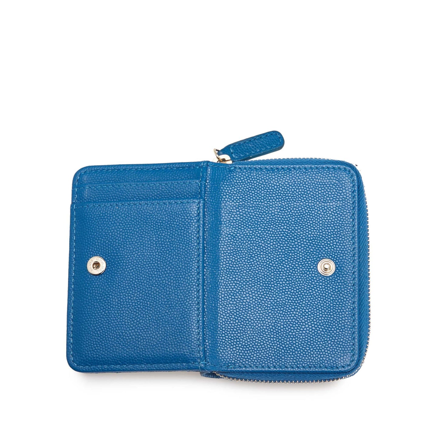 Blue Chanel CC Quilted Caviar Zip Coin Purse