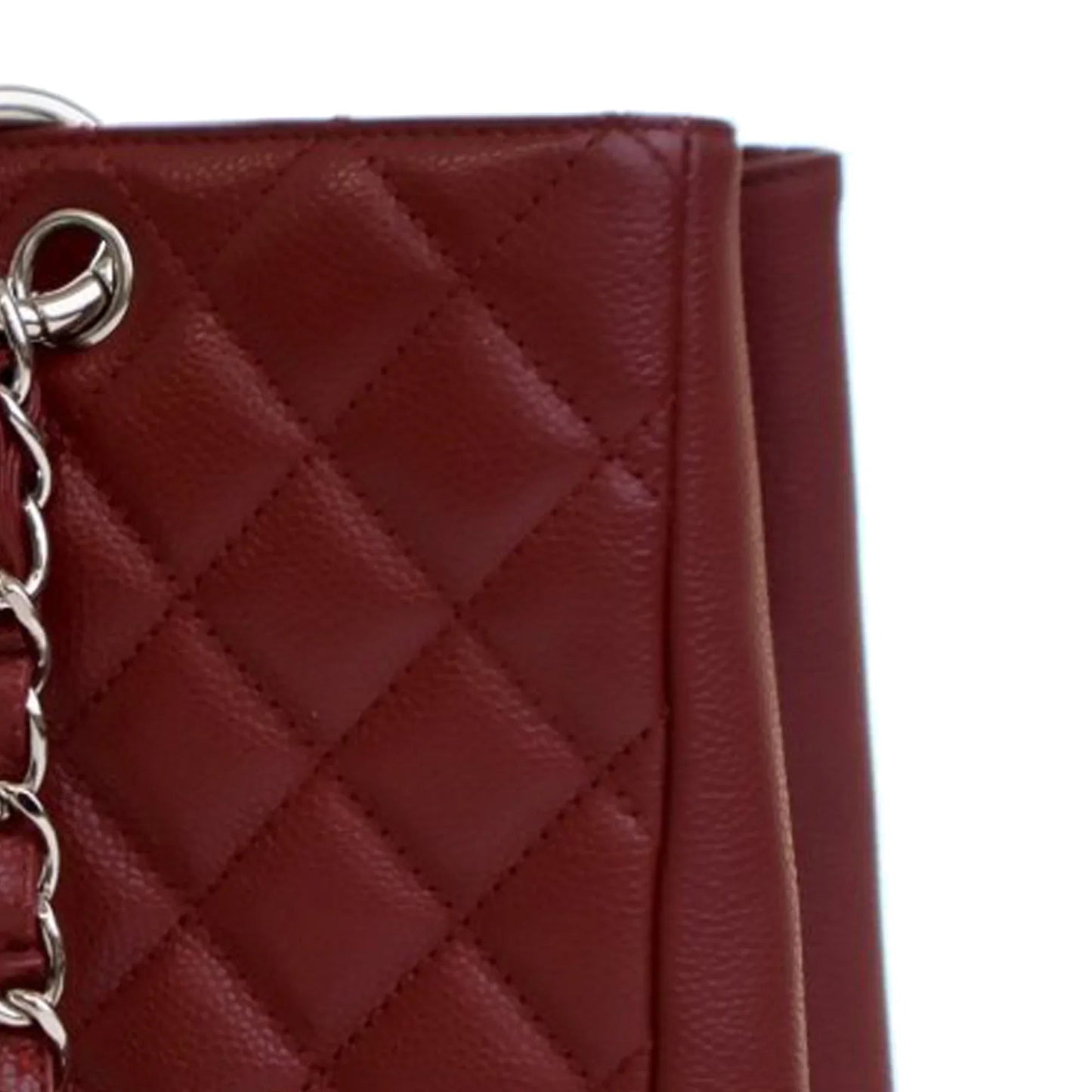 Red Chanel Caviar Grand Shopping Tote