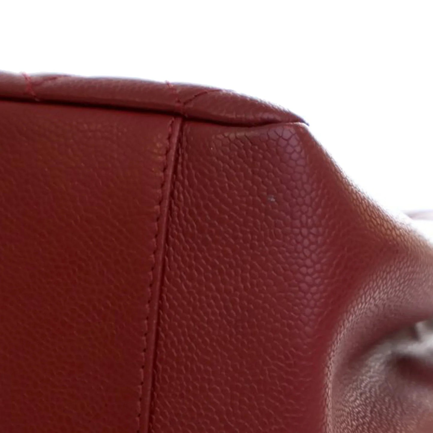 Red Chanel Caviar Grand Shopping Tote