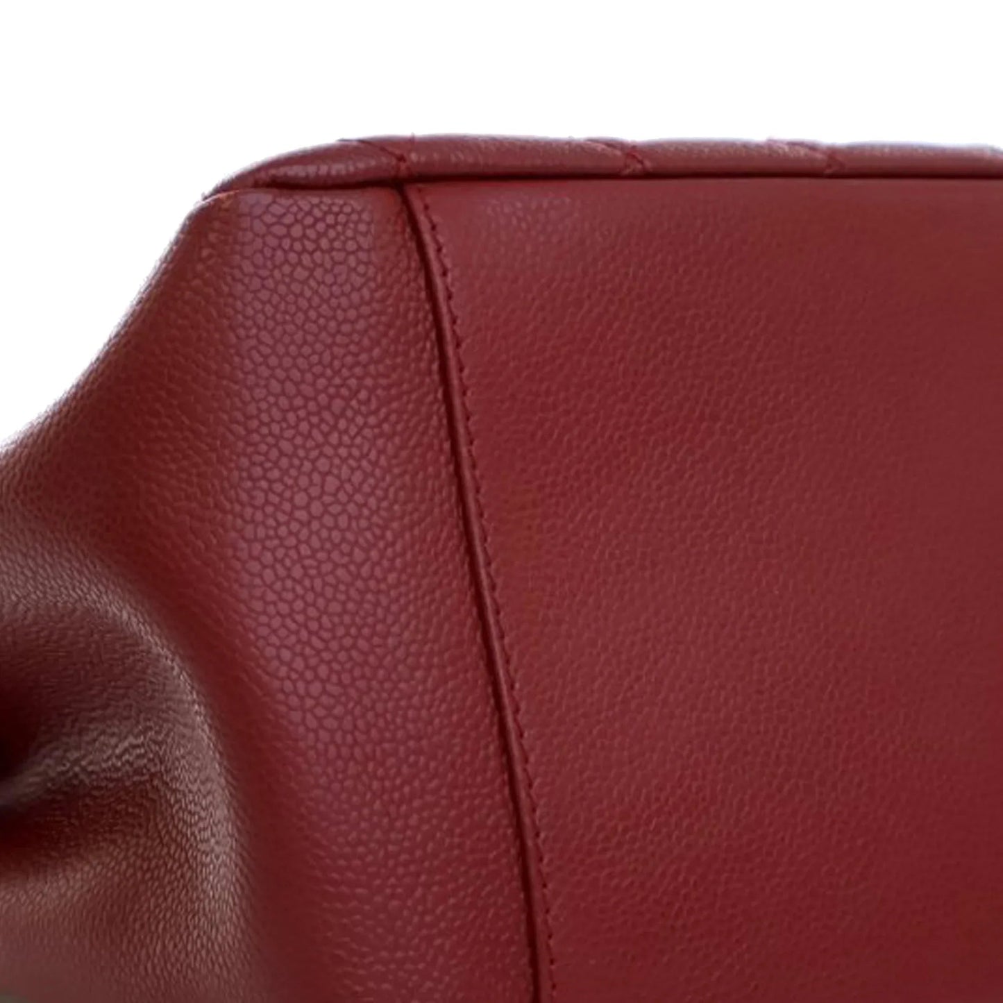 Red Chanel Caviar Grand Shopping Tote