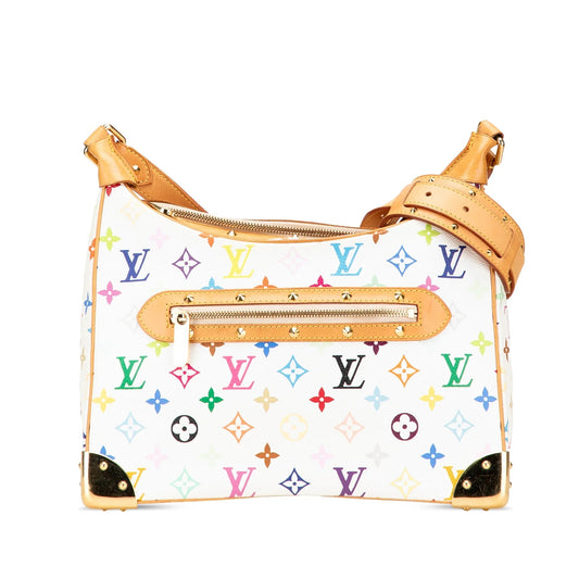 White Louis Vuitton Monogram Multicolore Boulogne Shoulder Bag