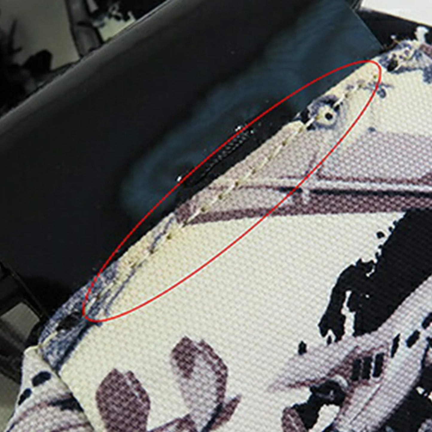 White Chanel Printed Canvas Coco Airline Handbag