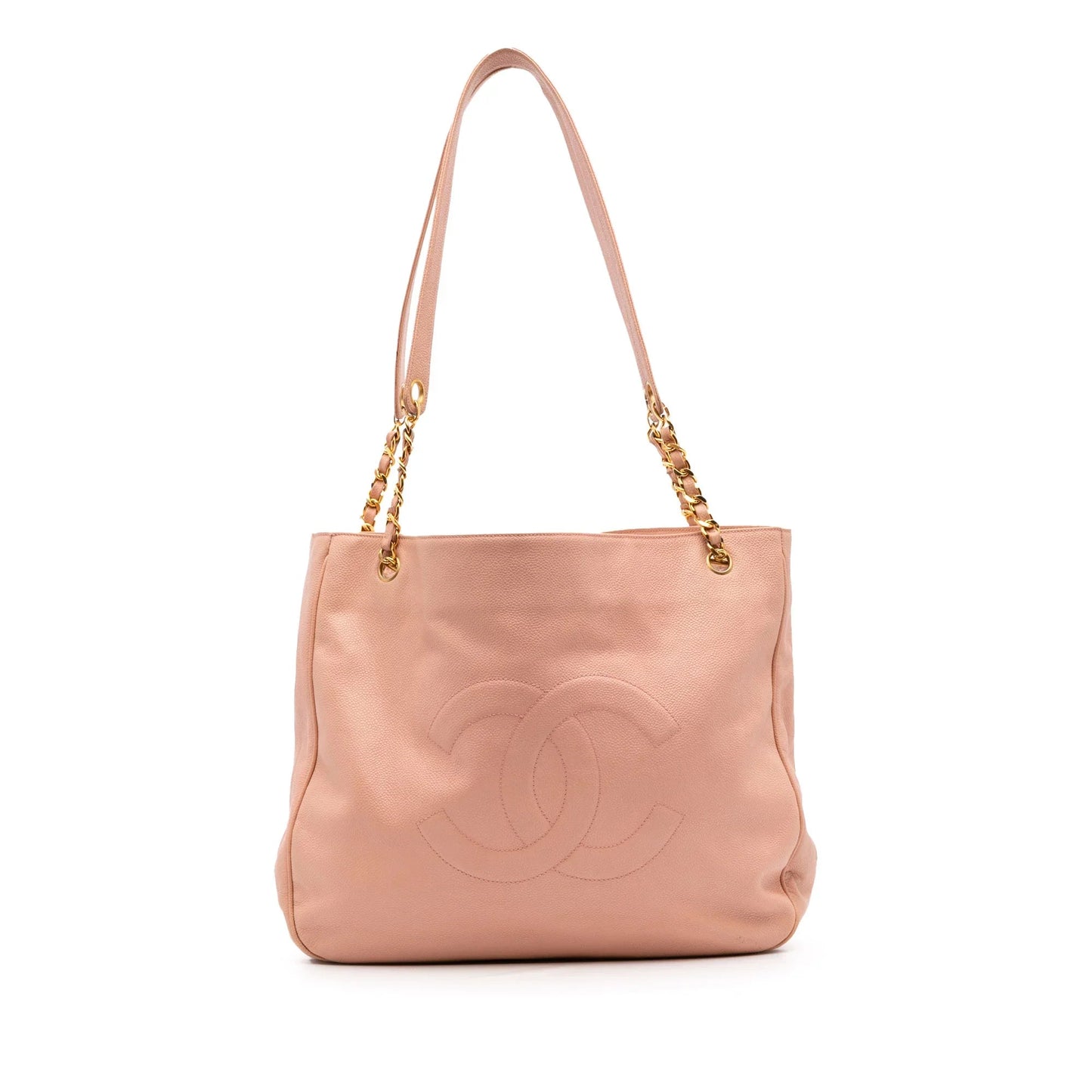 Pink Chanel CC Caviar Chain Tote