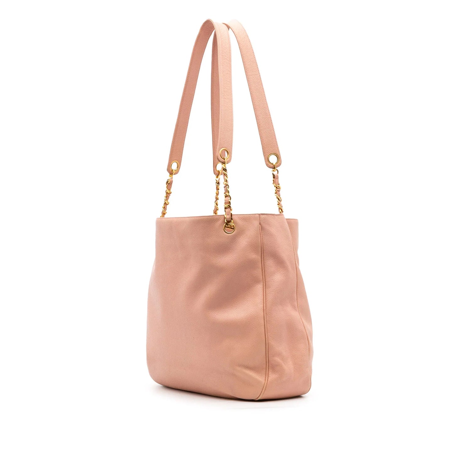 Pink Chanel CC Caviar Chain Tote