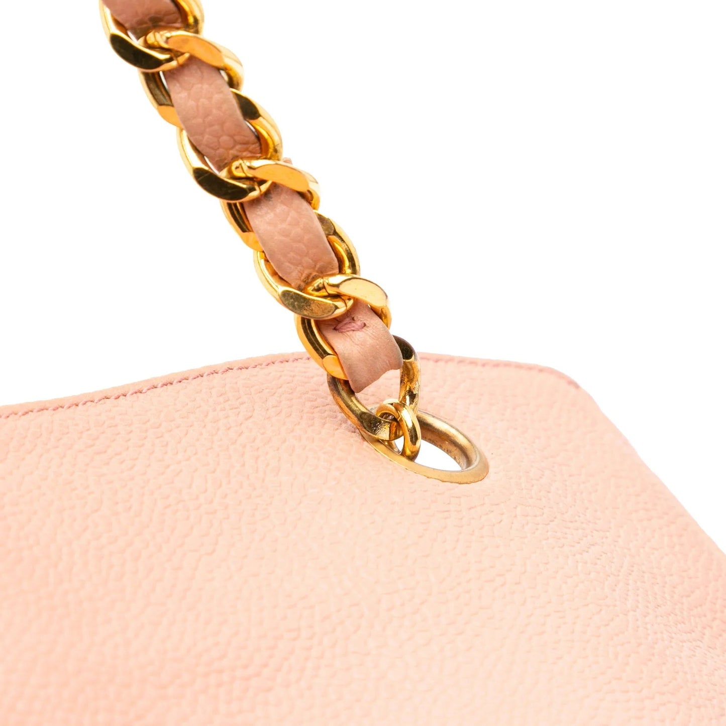 Pink Chanel CC Caviar Chain Tote
