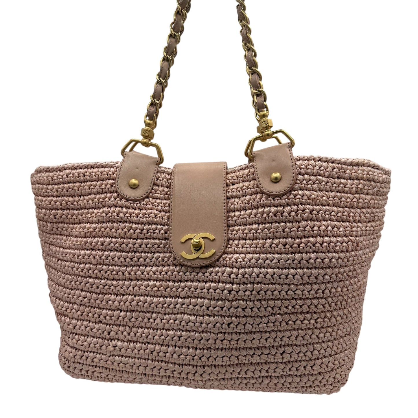 Chanel - Sac Panier rose osier