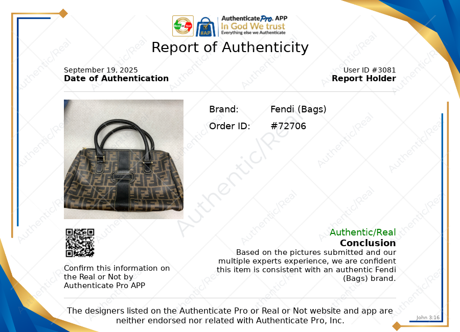 Zucca Boston Bag By Fendi, Size: Medium