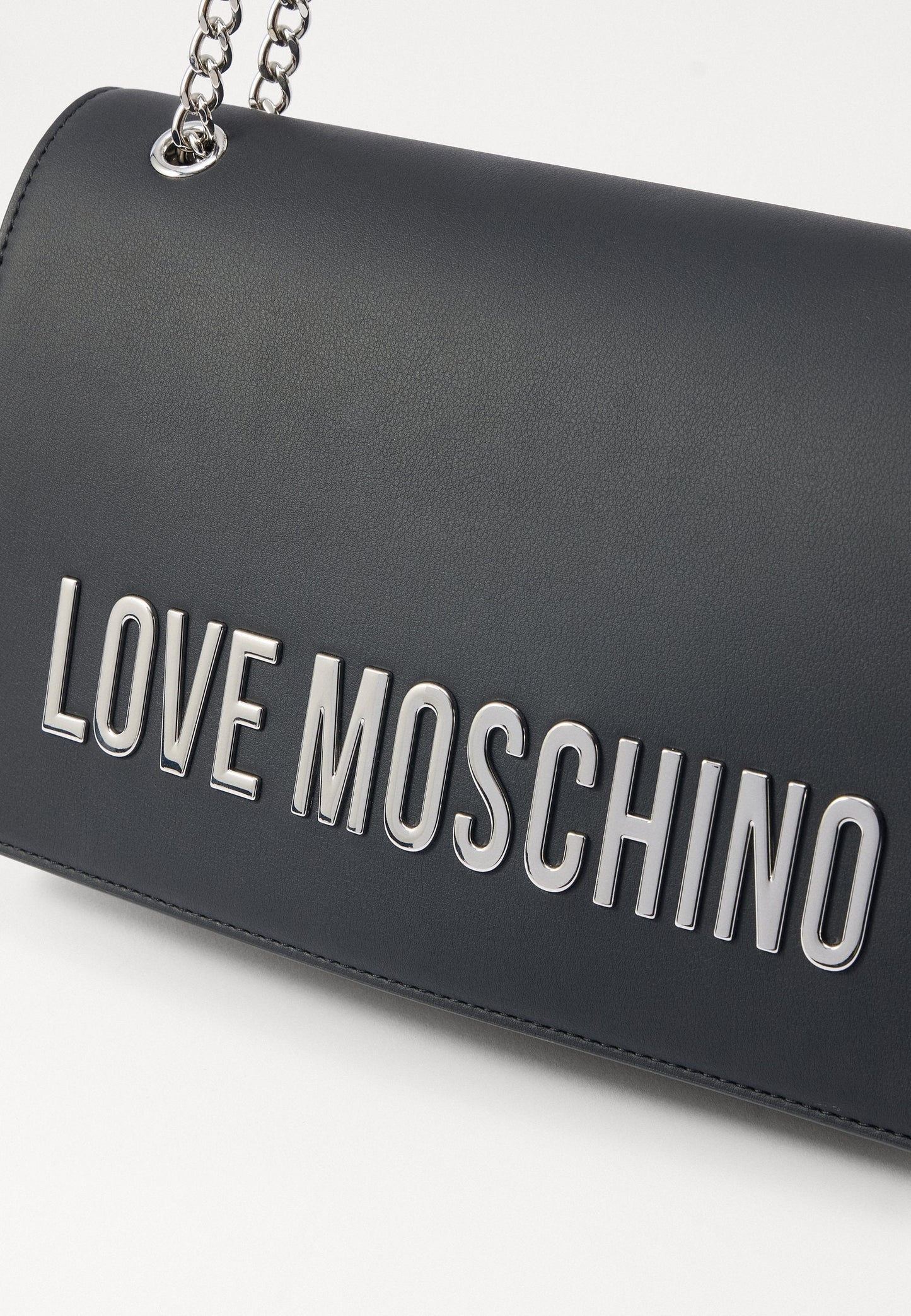 BORSA A SPALLA LOVE MOSCHINO SILVER