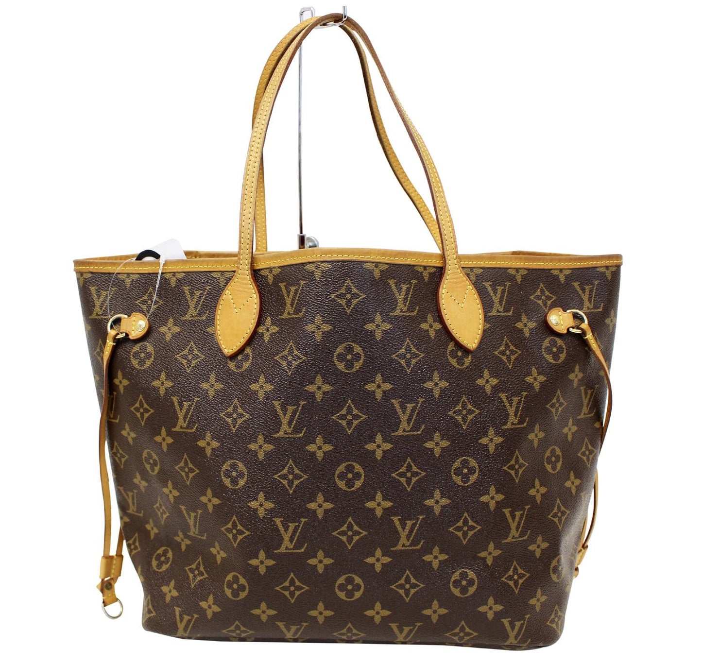 LOUIS VUITTON Monogram Neverfull MM Shoulder Bag w/Pouch Fuchsia