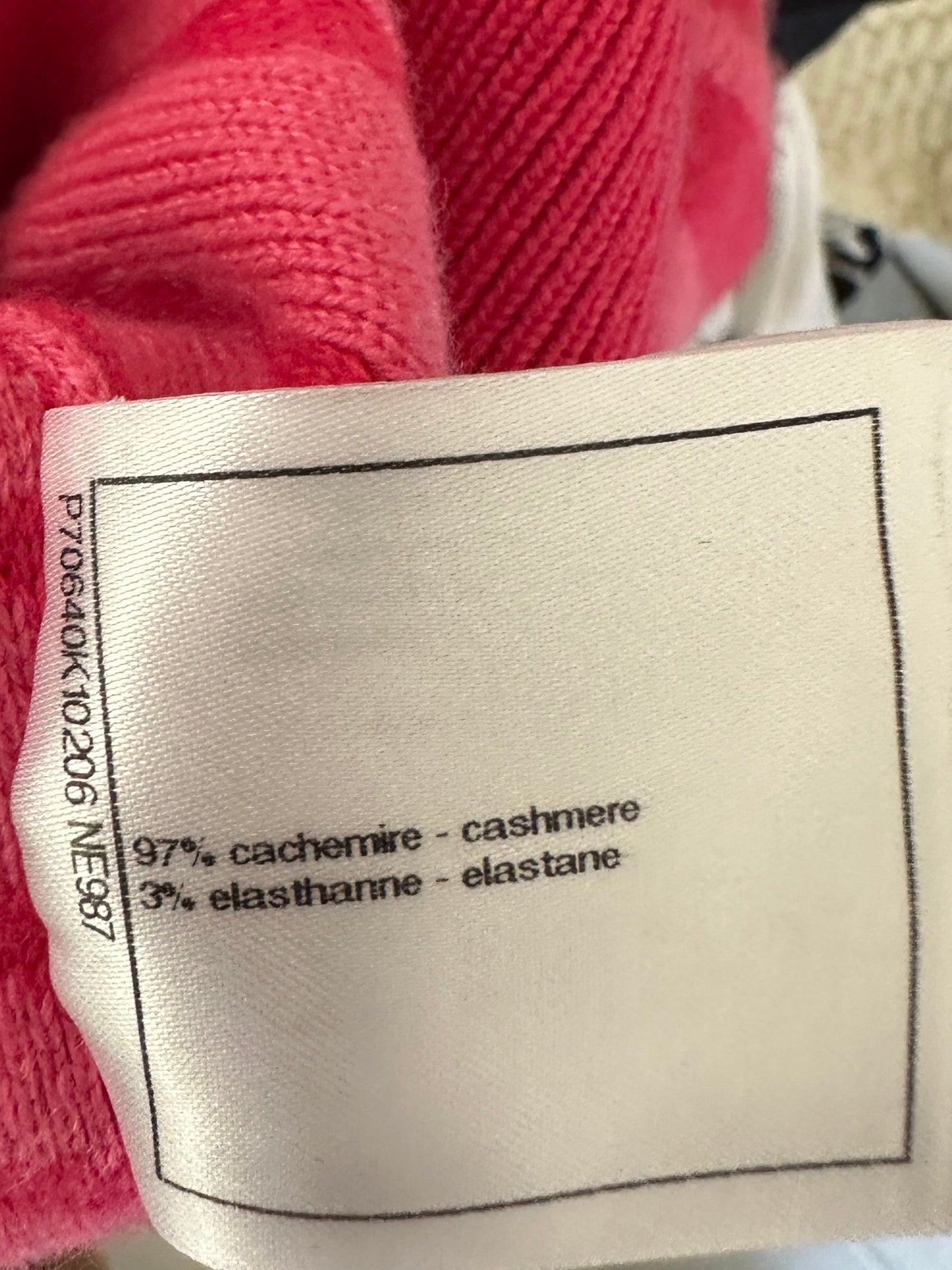 Chanel 21N Hot Pink Cashmere Button Down Long Sleeve Jumper with Hood and Logo Details Size FR 40 (UK 12) £3,425