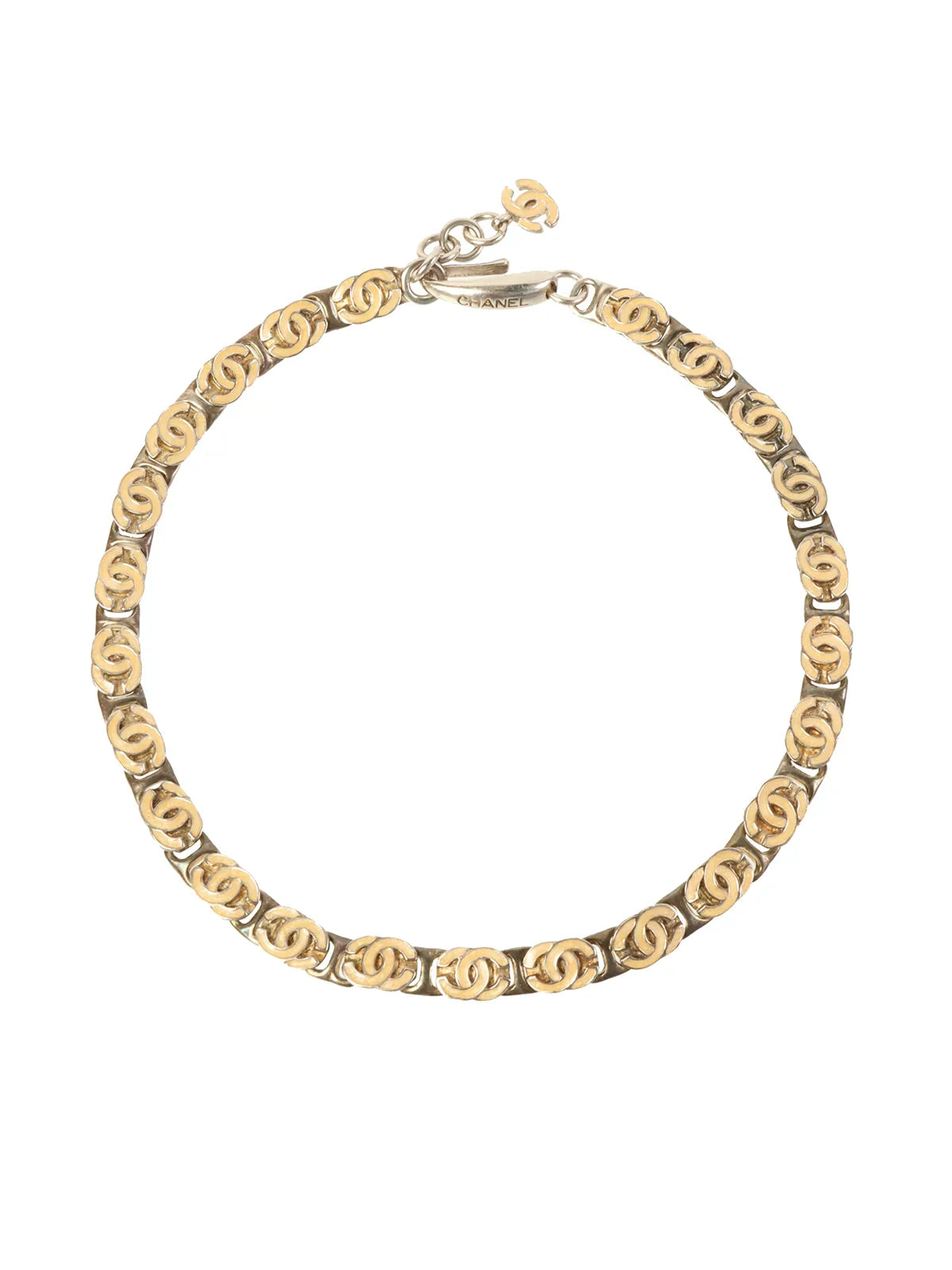 CHANEL 2000 Made Cc Mark Chain Necklace Silver