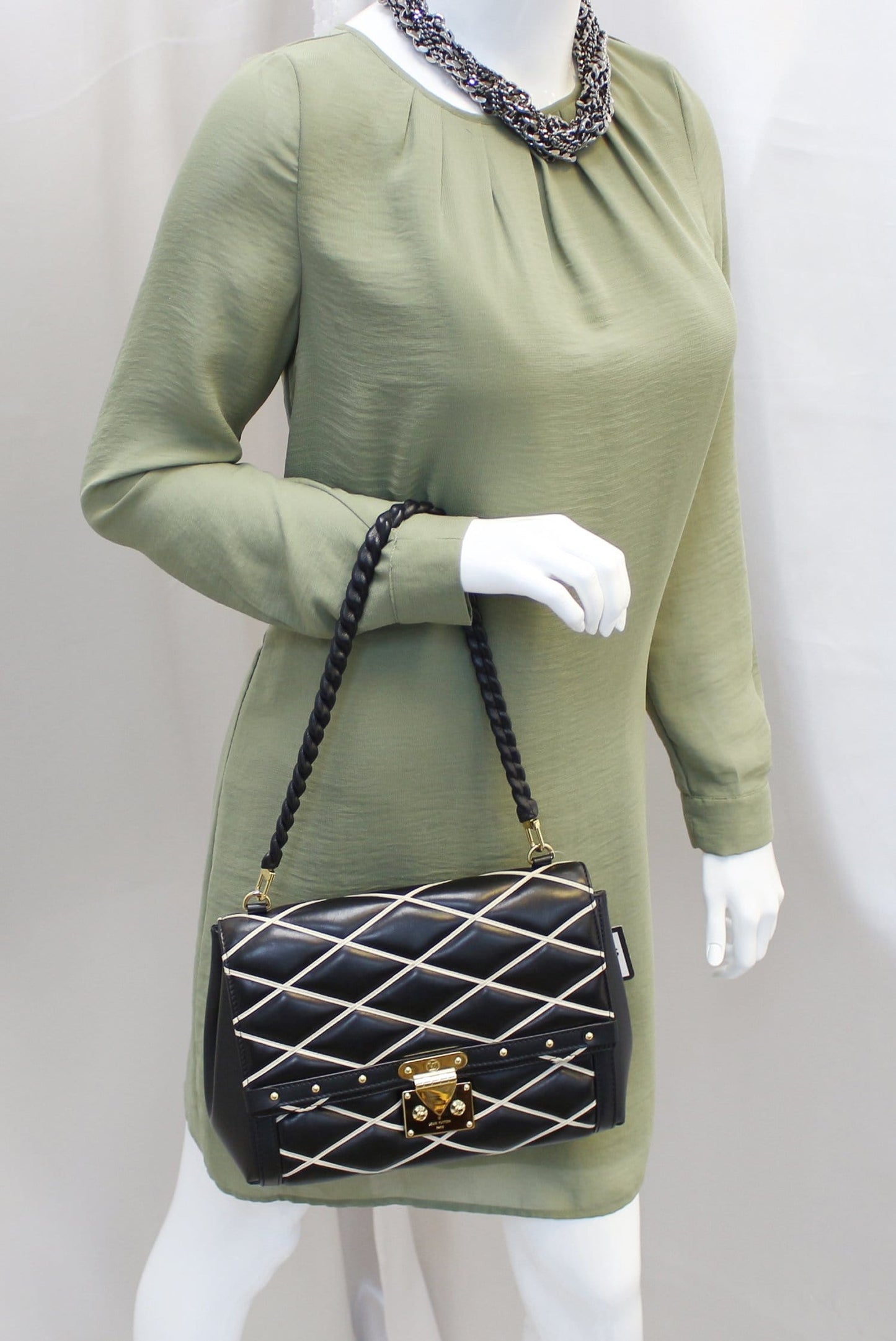 LOUIS VUITTON  Leather Malletage Pochette Flap Shoulder Bag - 20% Off