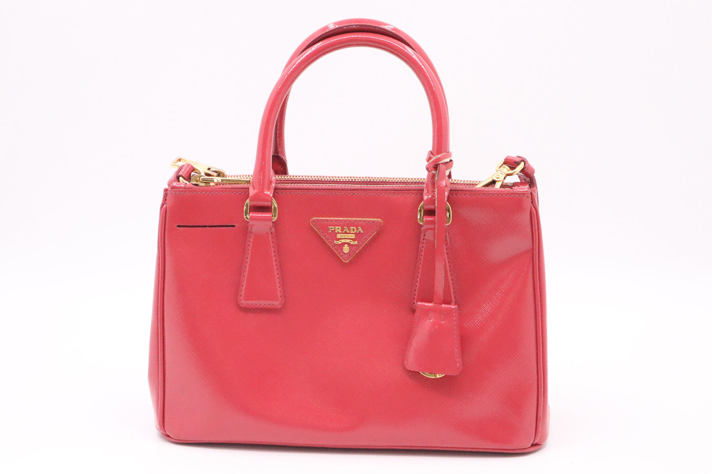 Prada Medium Galleria in Pink Patent Leather