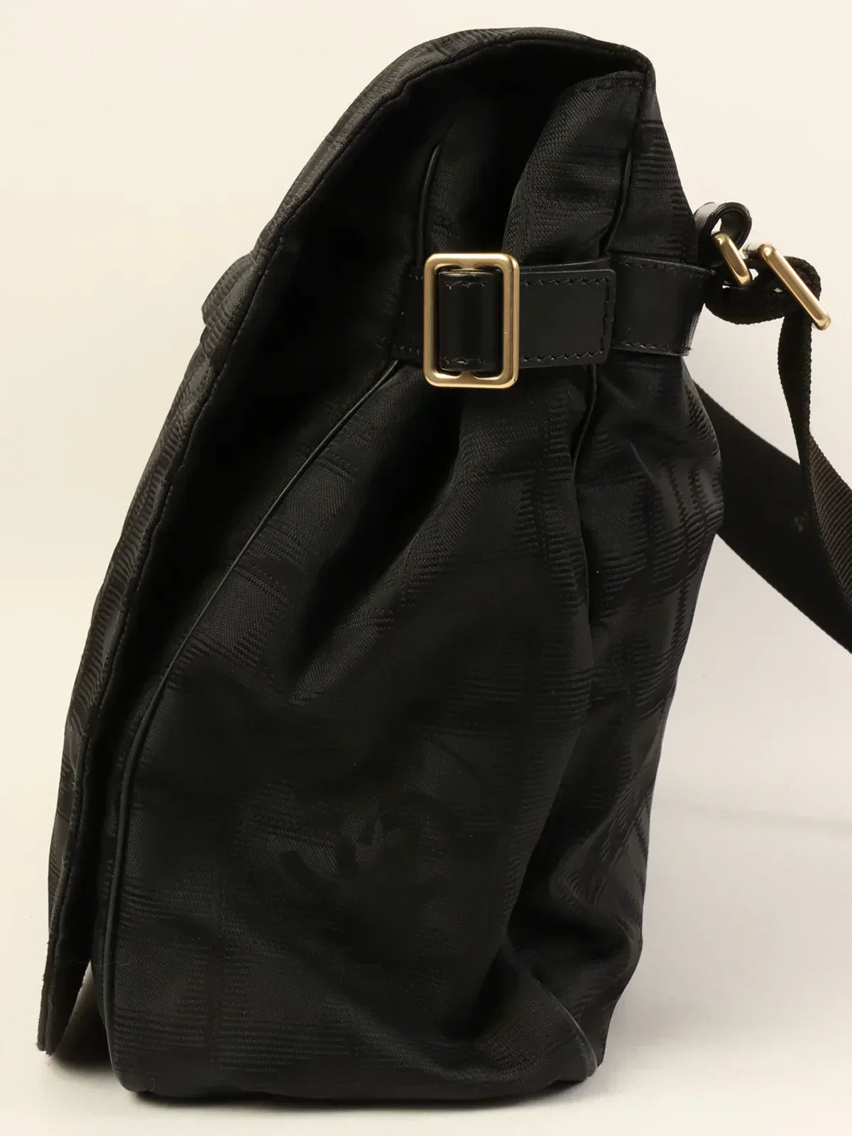 CHANEL Around 2005 Made New Travel Nylon Shoulder Bag Black