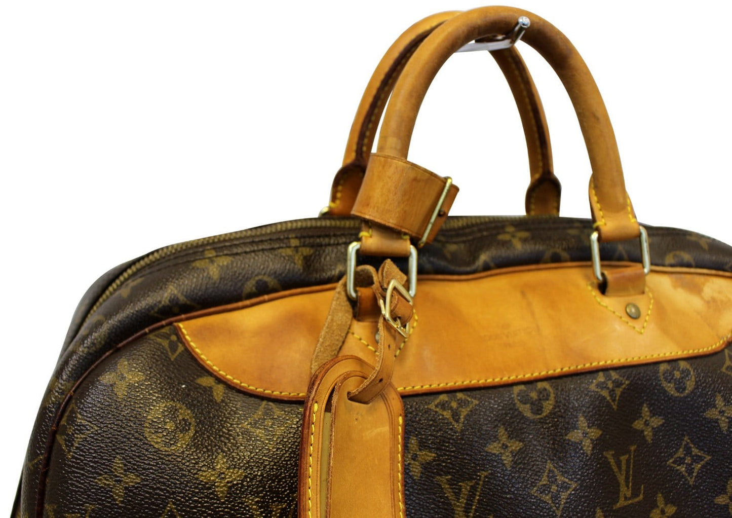 LOUIS VUITTON Monogram Evasion Brown Boston Travel Bag