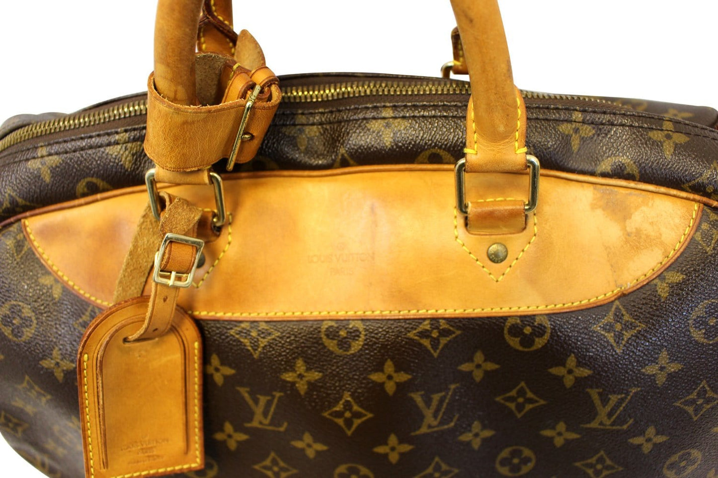 LOUIS VUITTON Monogram Evasion Brown Boston Travel Bag