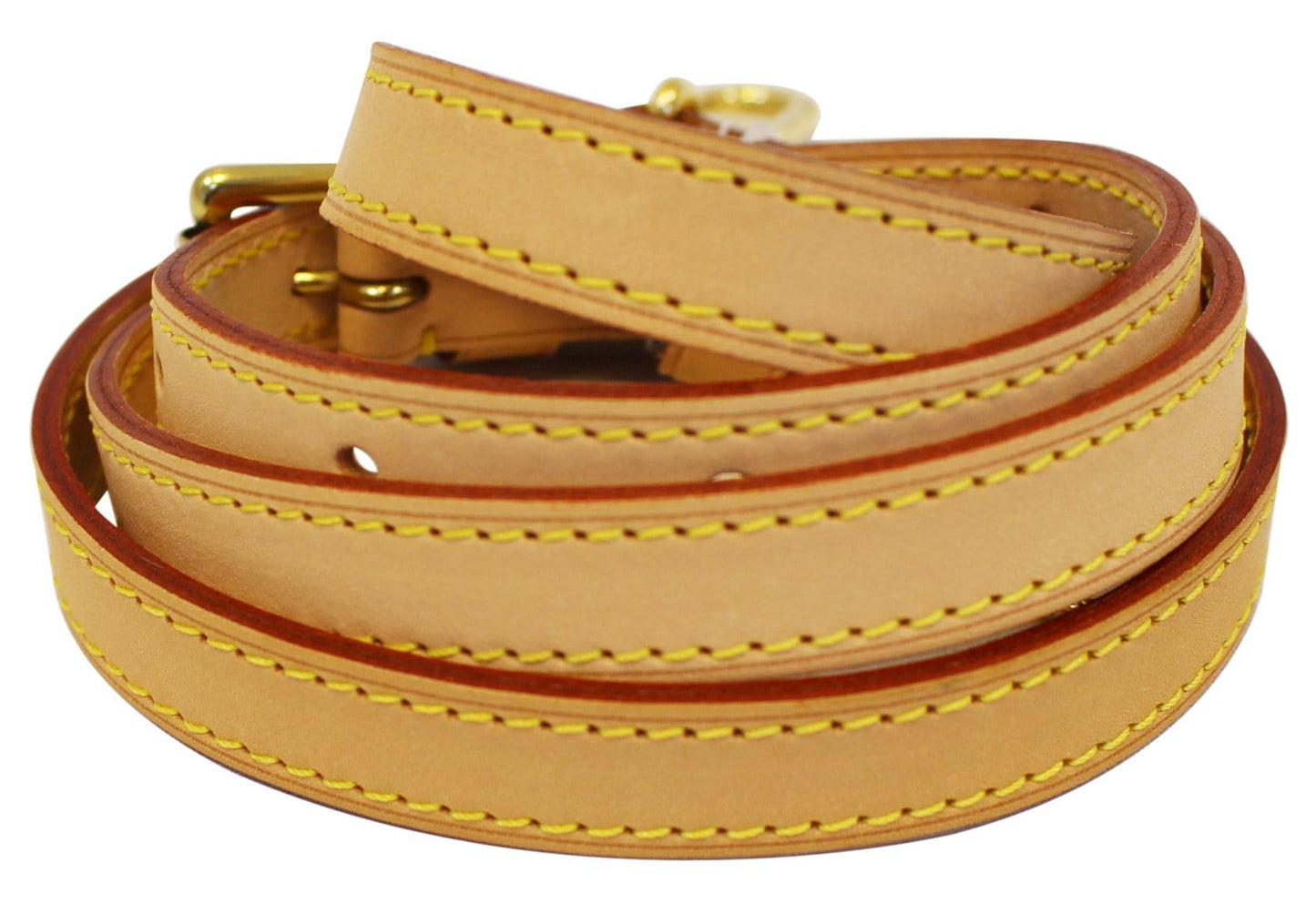 LOUIS VUITTON Leather Shoulder Strap Beige