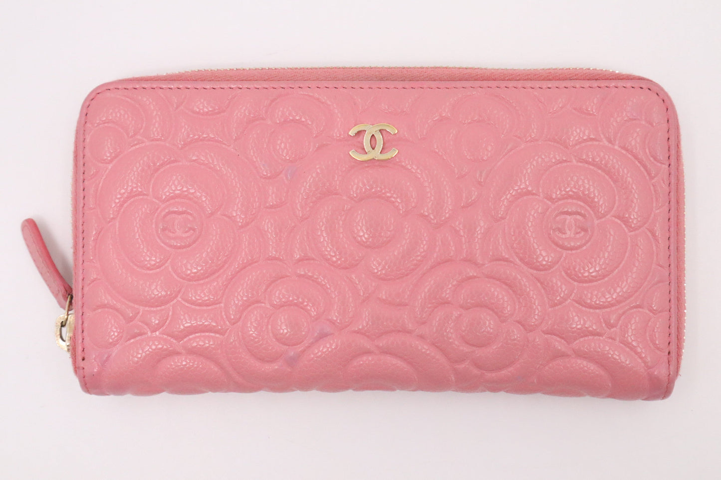 Chanel Long Wallet in Pink Camellia Leather