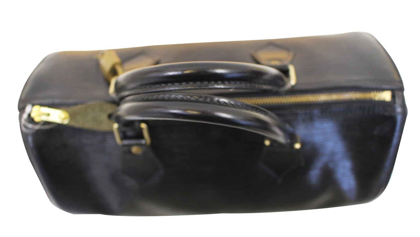 LOUIS VUITTON Epi Leather Black Speedy 30 Satchel Bag