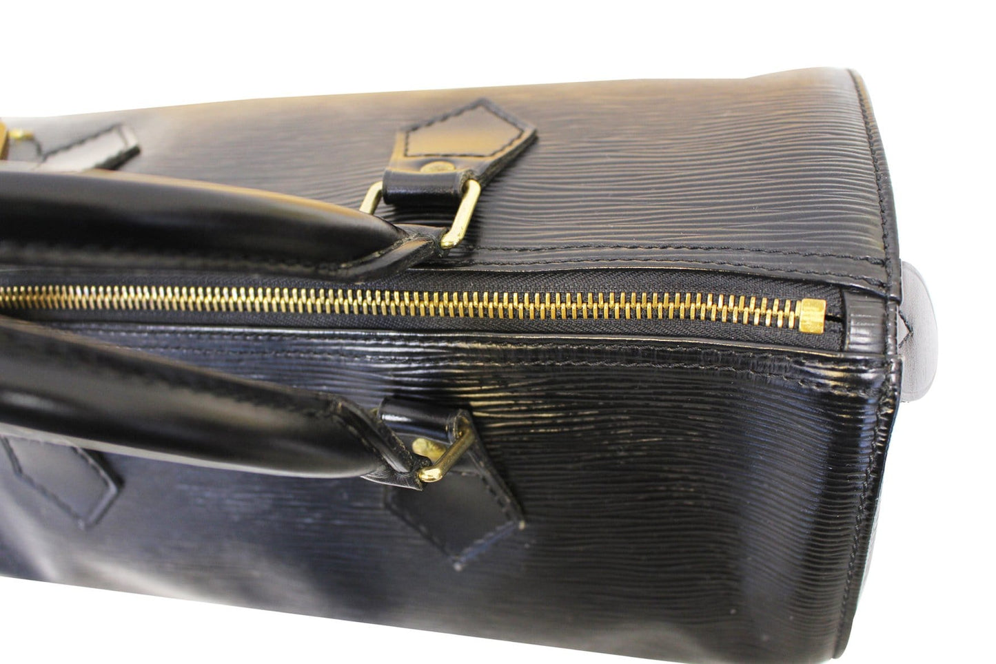LOUIS VUITTON Epi Leather Black Speedy 30 Satchel Bag