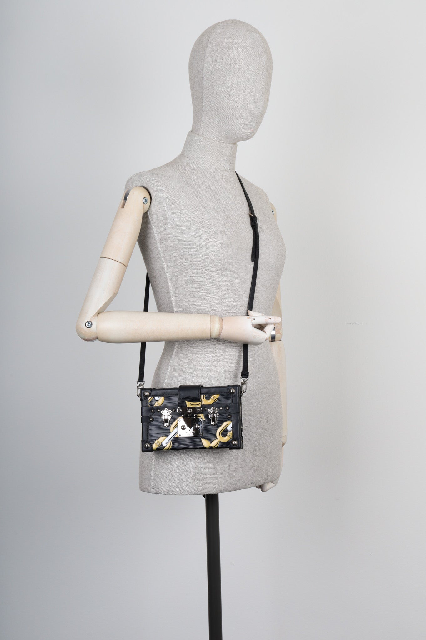 LOUIS VUITTON Petite Malle Trunk Epi Black