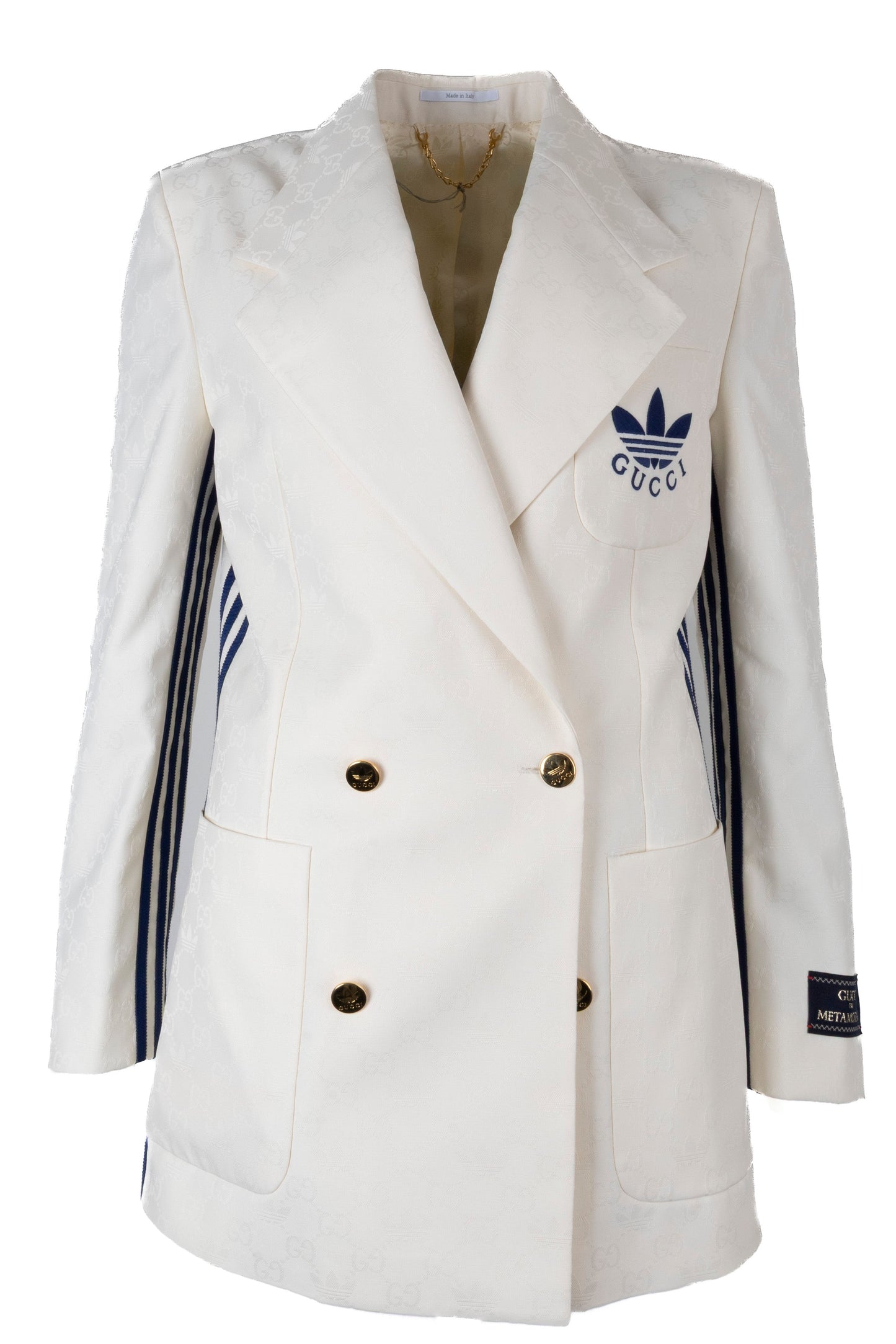 GUCCI x ADIDAS 2022 Double Breasted Blazer Jacket White