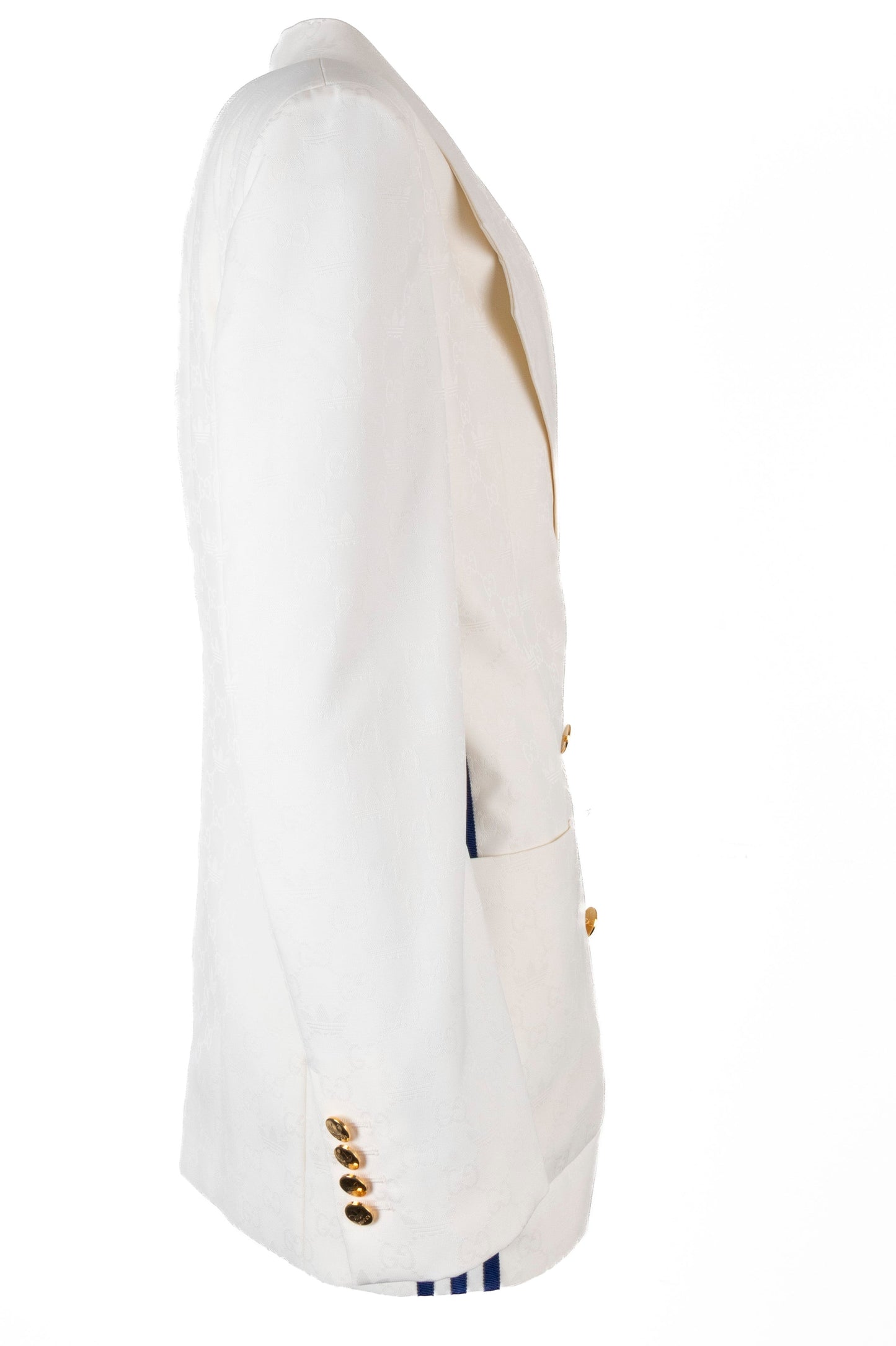 GUCCI x ADIDAS 2022 Double Breasted Blazer Jacket White