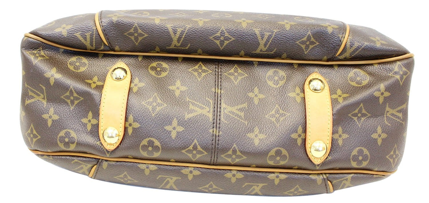 LOUIS VUITTON Monogram Galliera PM Brown Shoulder Handbag
