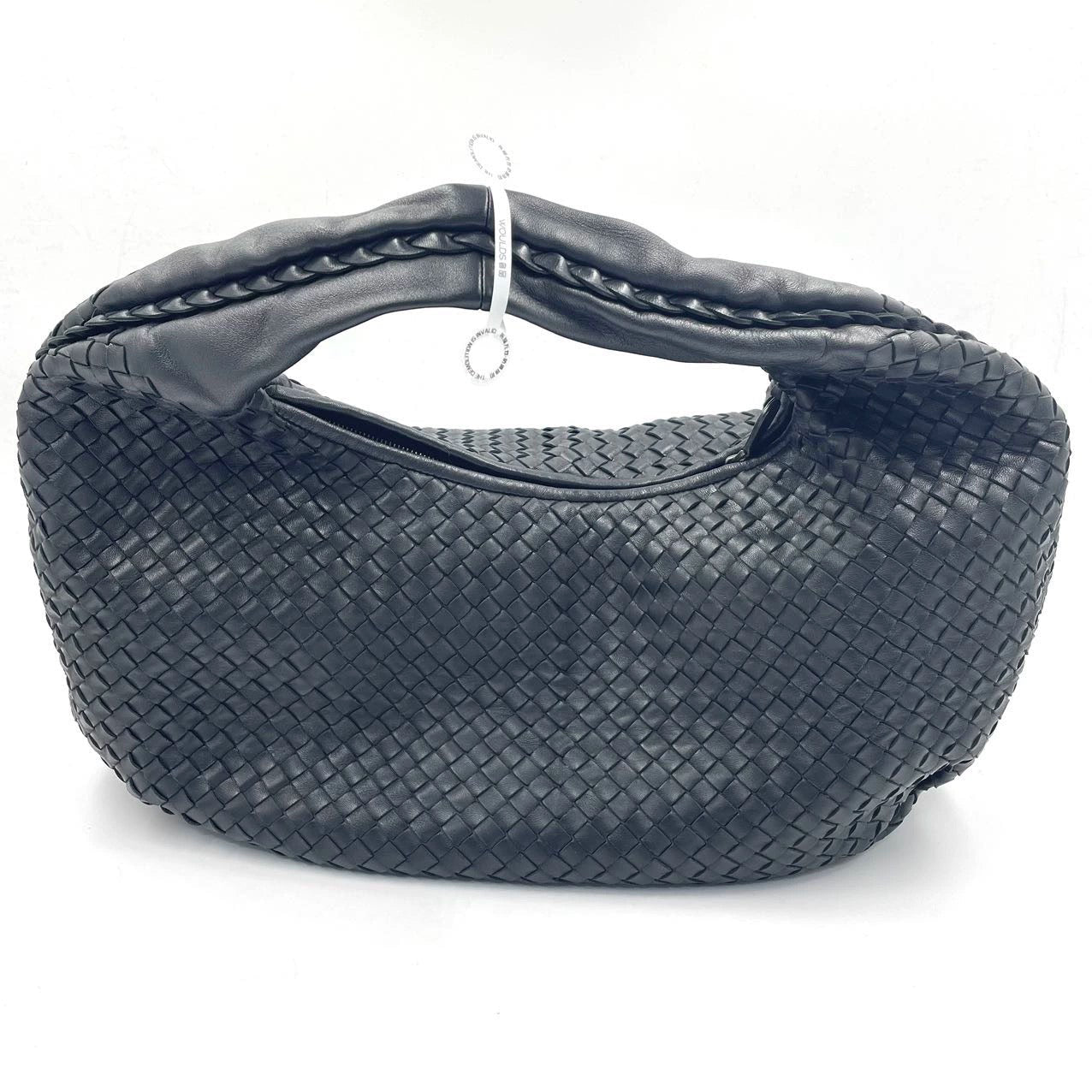 Bottega Veneta Black Belly Hobo Intrecciato Nappa Leather Handbag Large