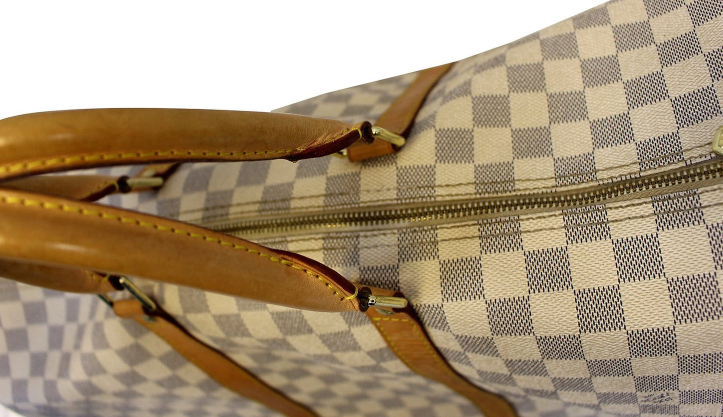 LOUIS VUITTON Damier Azur Keepall 50 Travel Bag