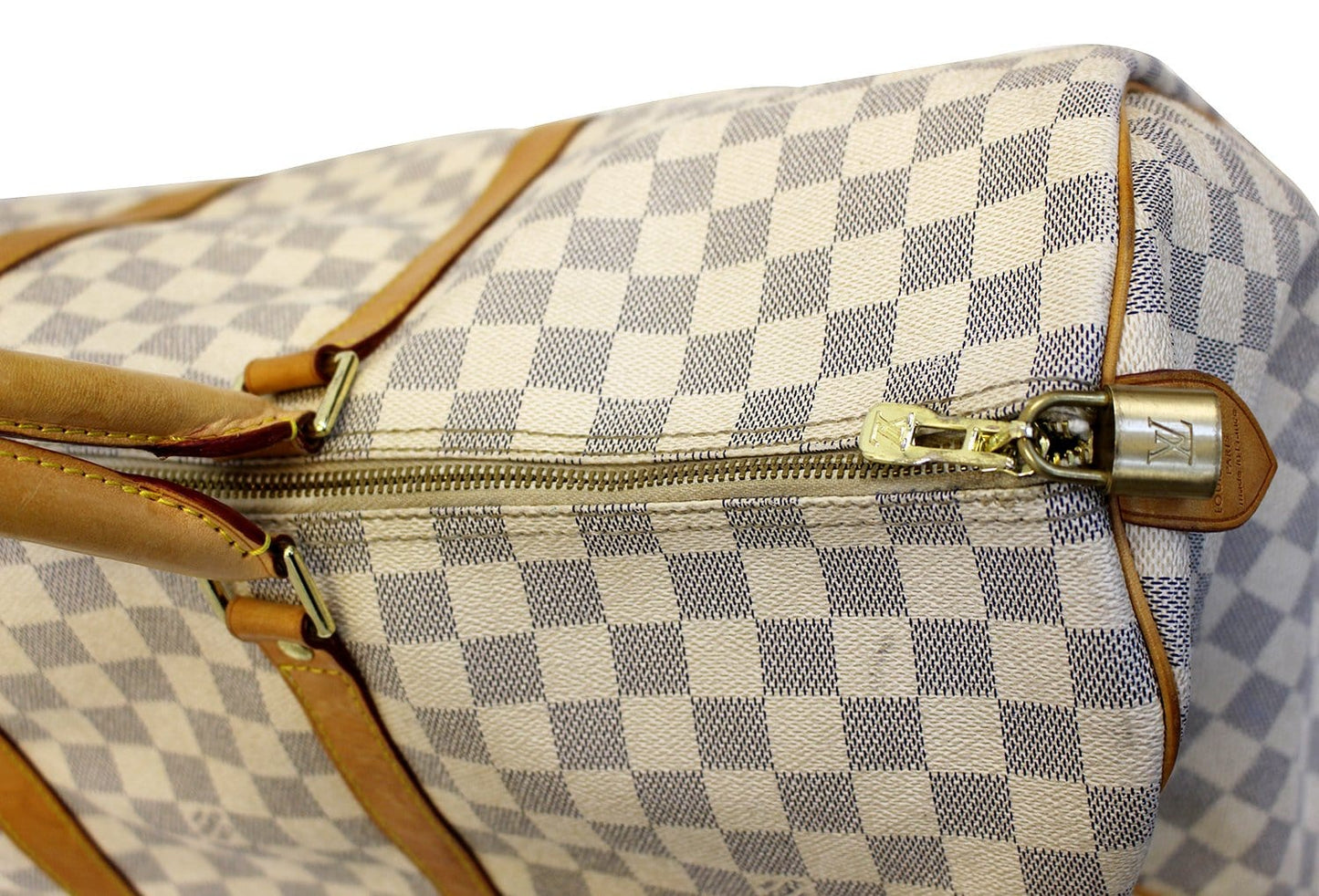 LOUIS VUITTON Damier Azur Keepall 50 Travel Bag