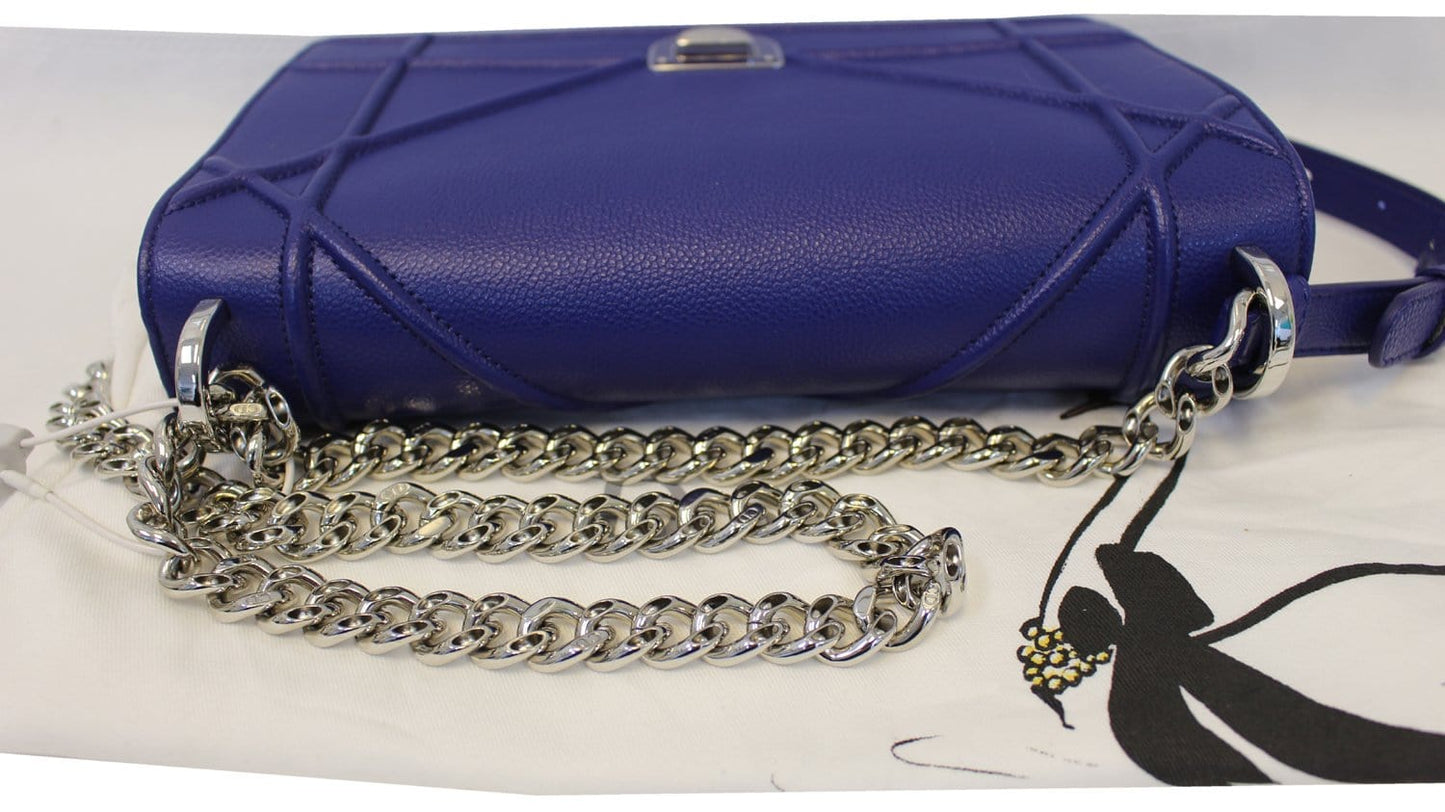 CHRISTIAN DIOR Handbag - Blue  Leather Diorama Bag