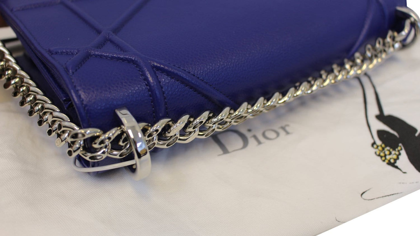 CHRISTIAN DIOR Handbag - Blue  Leather Diorama Bag