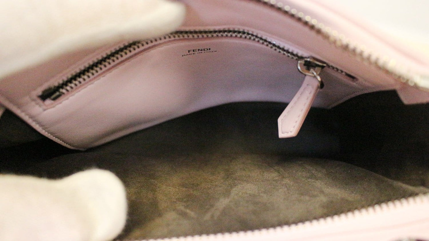FENDI DOTCOM Click Quilted  Pink Leather Chain Shoulder Bag