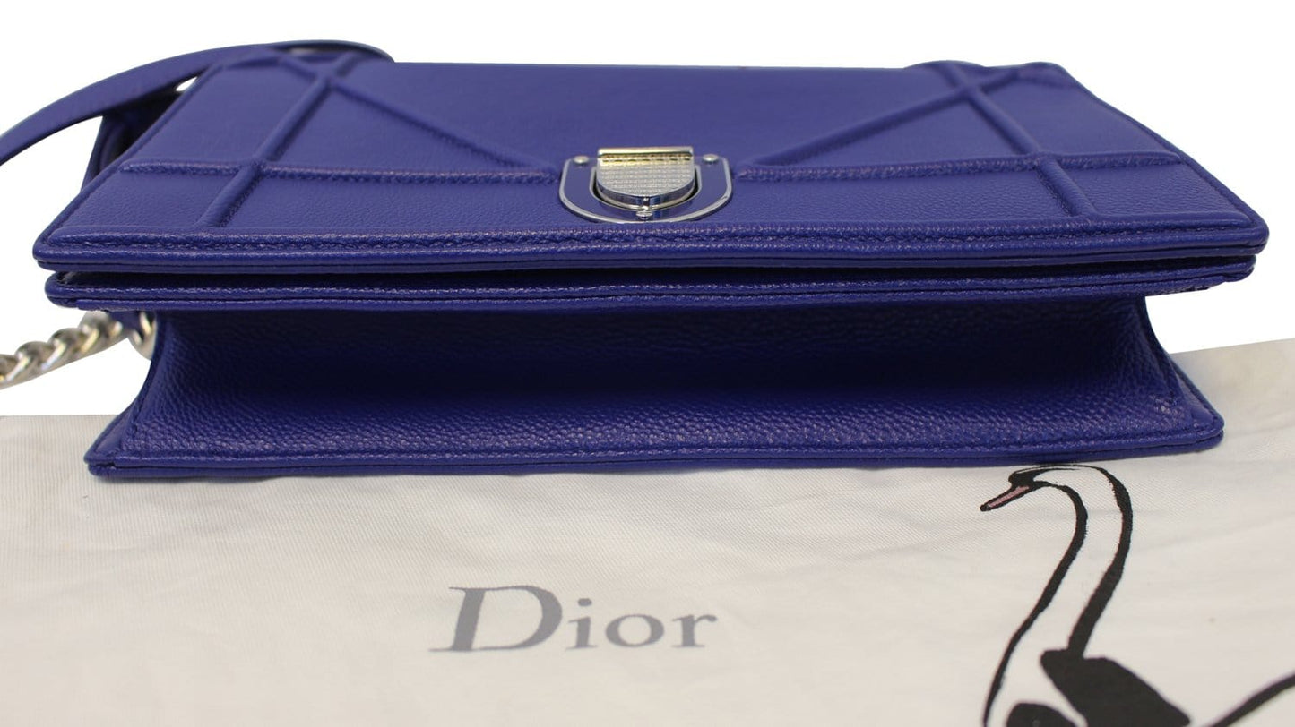 CHRISTIAN DIOR Handbag - Blue  Leather Diorama Bag