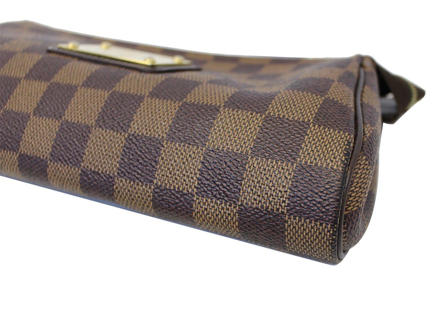 LOUIS VUITTON Damier Ebene Pochette Eva Clutch Shoulder Crossbody Bag